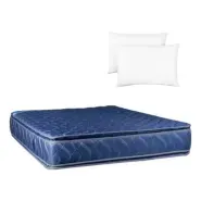 Colchon Maxi King Resortes 2 Plazas 140x190cm + 2 Almohadas