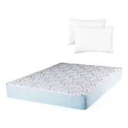 Colchon Resortes Suavegom 2 Plazas 140x190cm + 2 Almohadas