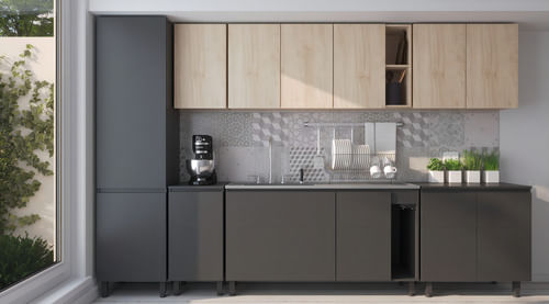 Combo-De-Cocina-Moderno-Bajo-Mesada---Alacena-140-Premium-Color-Roble-Kendal-Natural--Gris-Sombra