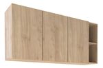 Combo-De-Cocina-Moderno-Bajo-Mesada---Alacena-140-Premium-Color-Roble-Kendal-Natural--Gris-Sombra