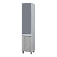 Despensero Mueble Organizador 45 Cm 2 Puertas + Estantes Color Pino Cascina - Gris
