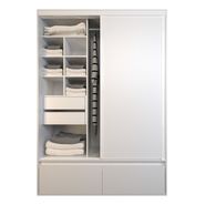 Placard Ropero 150 Premium 2 Puertas Corredizas + Zap Blanco