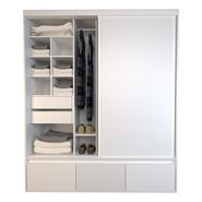 Placard Ropero 180 Premium 2 Ptas Corredizas + 3 Zap Bco + +