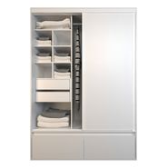 Placard Ropero 150 Premium 2 Puertas Corredizas + Zap Blanco Color Blanco Everest