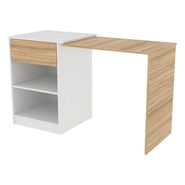 Escritorio Plegable Mesa Para Pc Notebook Fiplasto Es1007 Color Coco Y Blanco