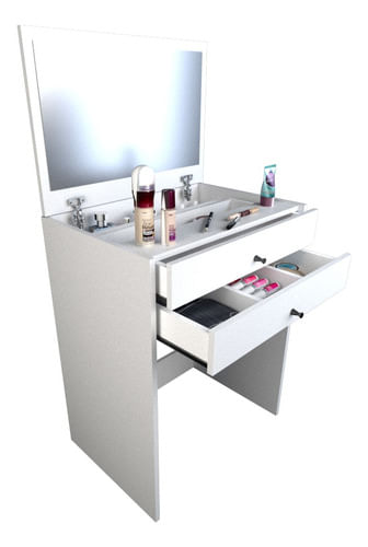 Maquillador-Tocador-Escritorio-Espejo-Manicura-Esmaltero-Color-Blanco-Everest