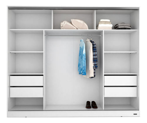 Placard-Ropero-220-Melamina-3-Puertas-Corredizas-4-Cajones-Blanco