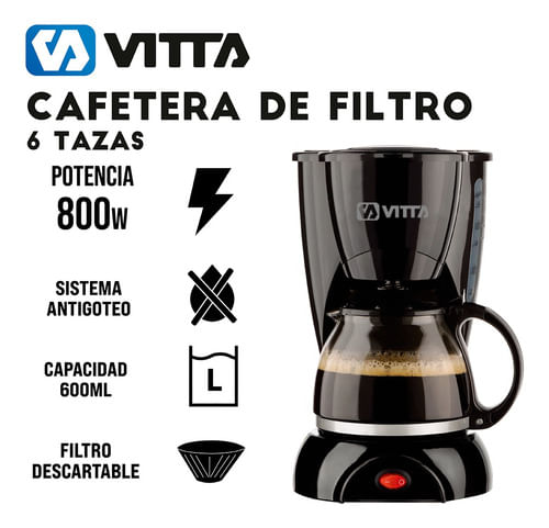 Cafetera-Semi-Automatica---Negra-De-Filtro---Vitta