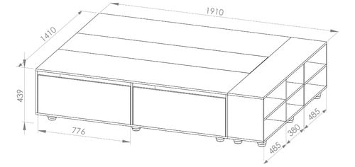Cama-Box-Base-P--Sommier-De-2-Plazas-4-Ptas---Zapatero-Color-Pino-Cascina