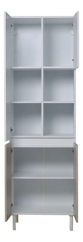 Mueble-Despensero-Armario-Organizador-De-Cocina-060m-4ptas-Blanco-Norte---Beige-Avellana