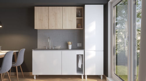 Mueble-Bajo-Mesada-140-Cm-Moderna-Cocina-3-Ptas-Melamina-----BLANCO-LACA