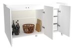 Mueble-Bajo-Mesada-140-Cm-Moderna-Cocina-3-Ptas-Melamina-----BLANCO-LACA