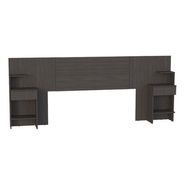 Respaldo Cama Premium Regulable Mesas De Luz Y Estantes + + Color Wengue