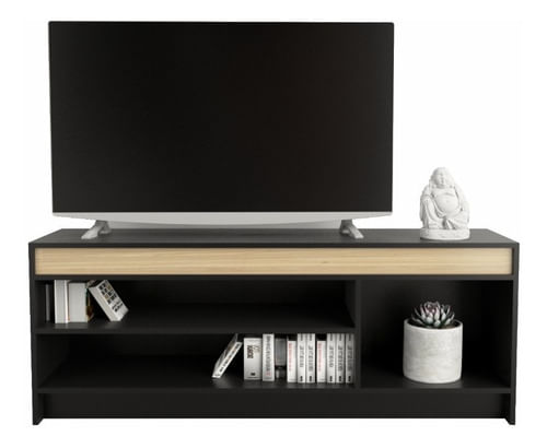 Rack-Mesa-P--Led-Tv---Mueble-De-Apoyo-Organizador-Guardado---Negro-Con-Olmo-Finlades