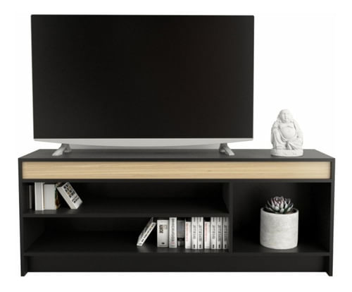 Mesa-Rack-Tv-Led-Abierta-135m-Con-Estante-Color-Negro-Olmo
