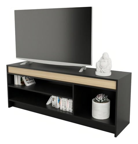 Mesa-Rack-Mueble-Para-Tv-Smart-Estantes-Moderno-Living-Color-Negro-Olmo