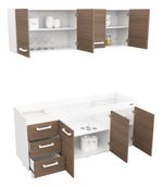 Combo-Mueble-Alacena---Bajo-Mesada-160-Mts-Melamina-S-bacha-Blanco-Carvalho-Mezzo