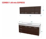 Combo-Mueble-Alacena---Bajo-Mesada-160-Mts-Melamina-S-bacha-Blanco-Carvalho-Mezzo