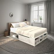 Cama Box Base P/ Sommier De 2 Plazas 4 Ptas + Zapatero
