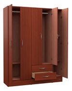 Placard-141-M-Ropero-5-Ptas-De-Abrir-2-Caj-Simil-Laqueado--Caoba