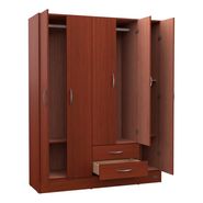 Placard 1,41 M Ropero 5 Ptas De Abrir 2 Caj Simil Laqueado