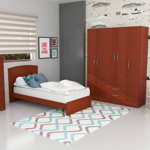 Placard-141-M-Ropero-5-Ptas-De-Abrir-2-Caj-Simil-Laqueado--Caoba