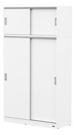 Combo-De-Placard---Baulera-140-Mtrs-Con-Puertas-Corredizas-Blanco