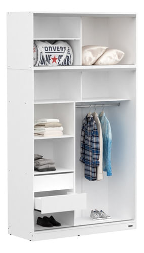 Combo-De-Placard---Baulera-140-Mtrs-Con-Puertas-Corredizas-Blanco
