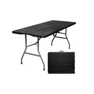 Mesa Plegable Picnic Simil Madera 1.80 mts Color Negro