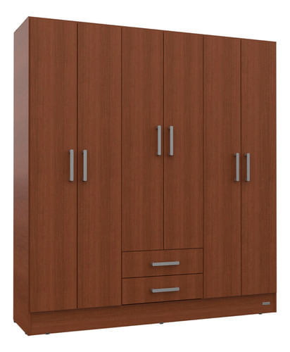 Placard-Ropero-26-Dakar-Zero-6-Puertas-169-X181-X46-Mosconi-Color-Tabaco