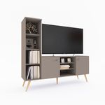 Rack-Led---Biblioteca-Mesa-Tv-Led-Nordico-Escandinavo-Diseño---Envio-Sin-Cargo-Capital-Federal-Gris-cubanita