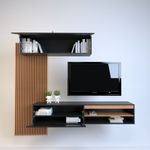 Rack-Tv-Flotante-Moderno-Centro-De-Entretenimiento--------Olmo-con-Negro