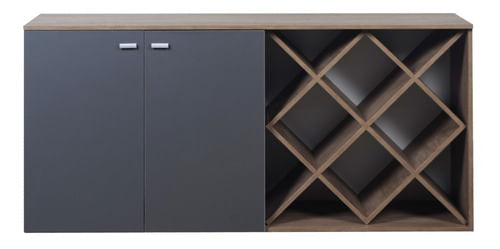 Rack-Mesa-Para-Tv-Bahiut-Comoda-Bar-2-Puertas---Bodeguero--Nebrasca-Gris--Gris-Sombra
