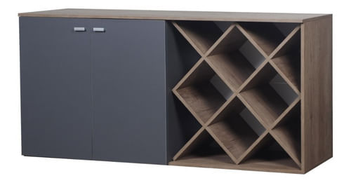 Rack-Mesa-Para-Tv-Bahiut-Comoda-Bar-2-Puertas---Bodeguero--Nebrasca-Gris--Gris-Sombra