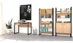 Escritorio-Industrial-Trabajo-Oficina-Hogar-Melamina-Hierro-Roble-Natural-con-Hierro-Negro