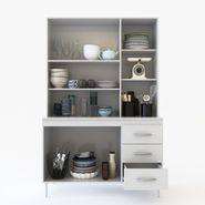 Aparador Kit De Cocina Alacena + Bajo Mesada 120 Melamina ++
