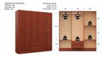 Placard-De-Abrir-169-Cm-Linea-Economica-6-Ptas-2-Cajones-----Chocolate