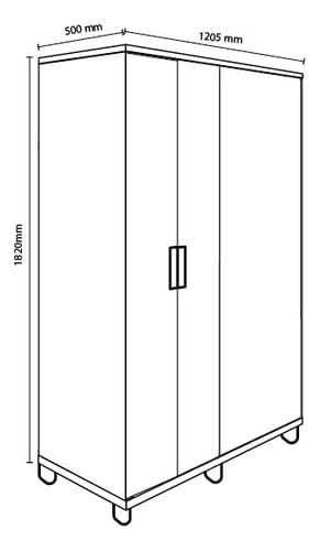 Ropero-Placard-Melamina-2-Puertas-Abrir-1-Puerta-Corrediza-Pino-Cascina