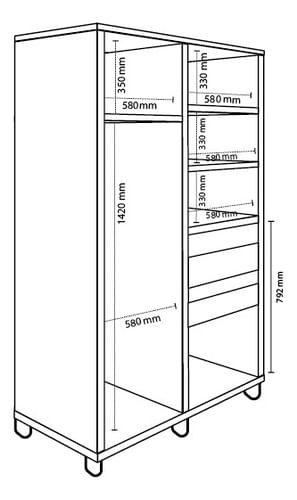 Ropero-Placard-Melamina-2-Puertas-Abrir-1-Puerta-Corrediza-Pino-Cascina