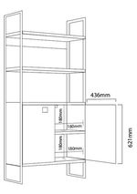 Biblioteca-Estilo-Indus-Estanteria-Melamina---Hierro-------Roble-Termo-Negro-c--Hierro-Negro