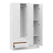 Placard 1,13 Ropero 4 Ptas De Abrir 2 Caj S/ Laqueado Bco ++