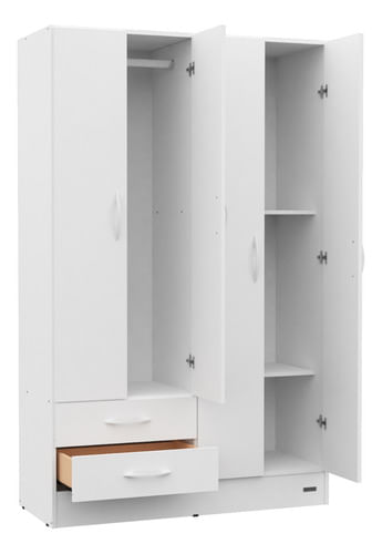 Placard-113-Ropero-4-Ptas-De-Abrir-2-Caj-S--Laqueado-Bco----Blanco