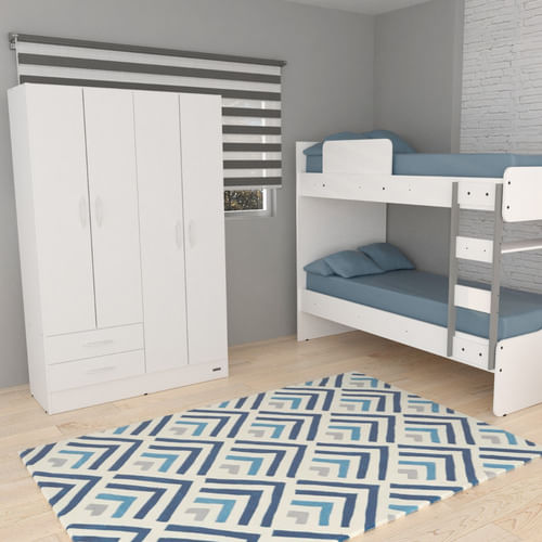 Placard-113-Ropero-4-Ptas-De-Abrir-2-Caj-S--Laqueado-Bco----Blanco