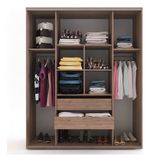 Placard-Ropero-2-Ptas-Corredizas-2-Ptas-De-Abrir-C--Espejos-Color-Roble-Davos---Azul-Cosmico