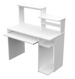 Escritorio-Mesa-Para-Pc-Con-Bandeja-Y-Estantes-Melamina--Blanco