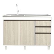 Mueble Bajo Mesada Cocina 120 Cm 2 Ptas 3 Caj. - Sin Bacha
