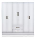Placard-Ropero-180-6ptas---2caj-Dormitorio-Melamina-Blanco