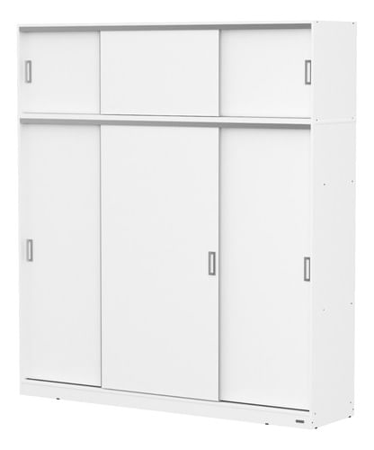 Baulera-De-Placard-220-Mts-Melamina-3-Puertas-Corredizas-Blanco