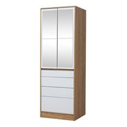Placard Ropero Vestidor Moderno 0,70m 2ptas 4caj C/espejos