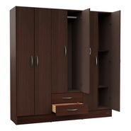 Placard Ropero 1,69 Mts 6 Ptas De Abrir 2 Caj Simil Laqueado